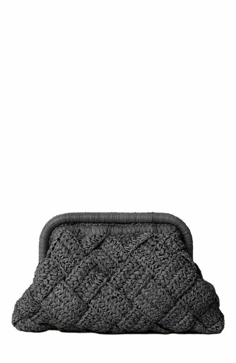 【BTB Los Angeles】Amalia Pleated ストロー クラッチ Women's BTB Los Angeles Clutches & Pouches | Nordstrom