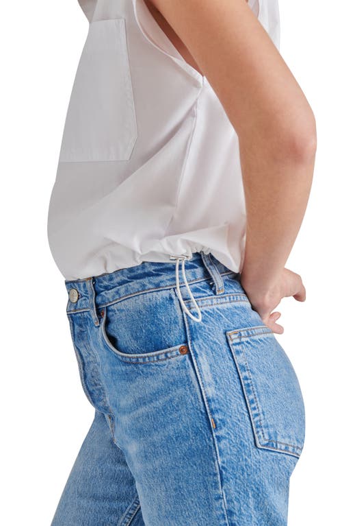 Steve Madden Nassau Short Sleeve Button-up Top In White