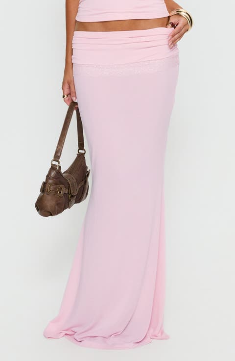 Zespri Lace Trim Jersey Maxi Skirt