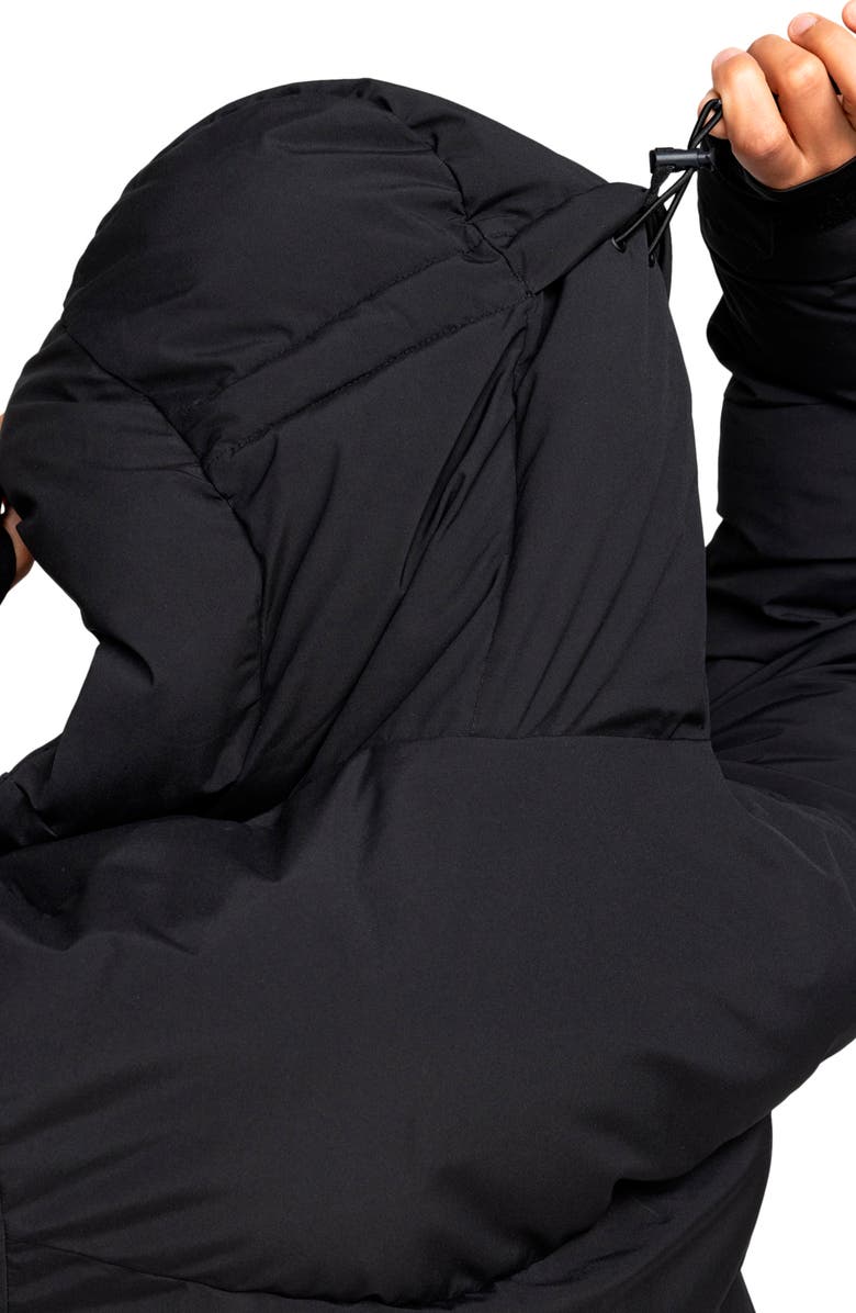 Roxy Alofted Water Resistant Hooded Puffer Jacket, Alternate, color, Anthracite