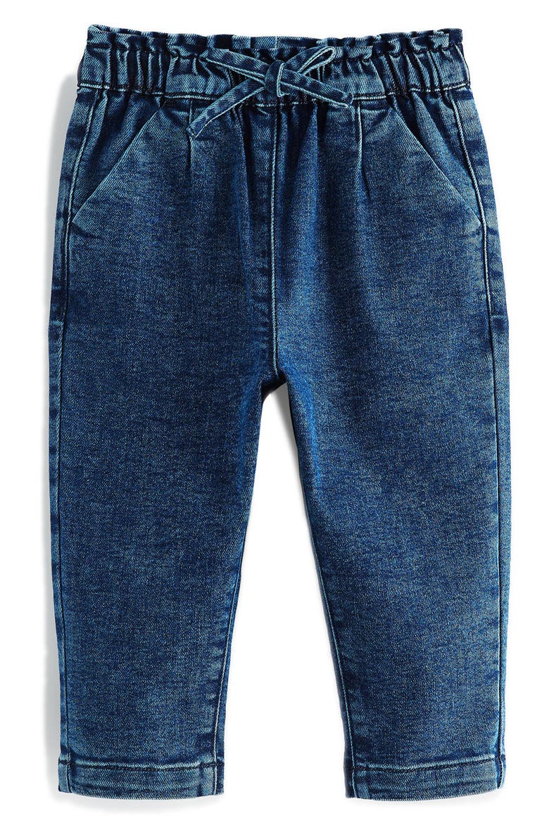 Kids' Drawstring Denim Pants, Main, color, BLUE