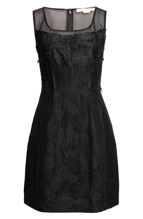 Textured Fray Jacquard Minidress