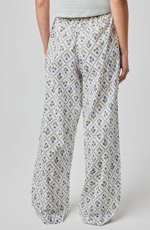 Florence By Mills Lace Trim Wide Leg Cotton Pants