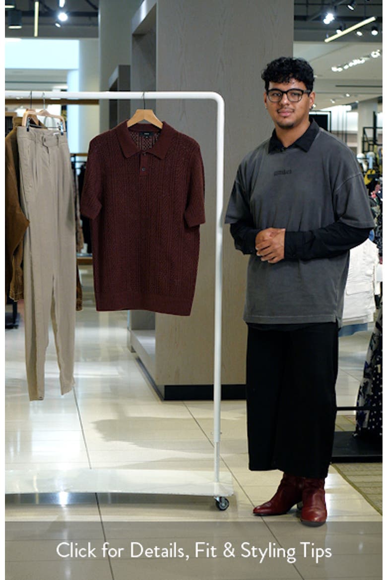 Seed Stitch Polo Sweater video