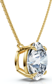 Bliss Diamond Certified 3Ct  Diamond Solitaire Pendant 14k Gold 18" Necklace Lab Grown