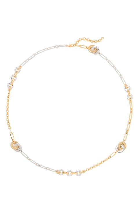 interlock long necklace