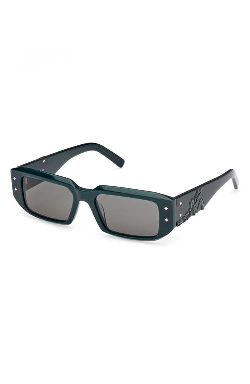 Mcm 53mm Rectangular Sunglasses In Green