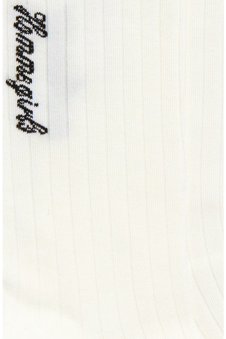 Logo Intarsia Dress Socks, Alternate, color, CREAM