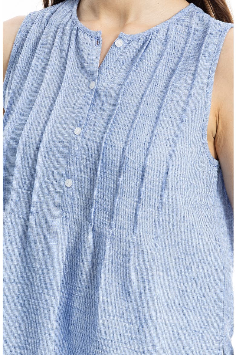 Crinkle Pintuck Top, Alternate, color, CHAMBRAY