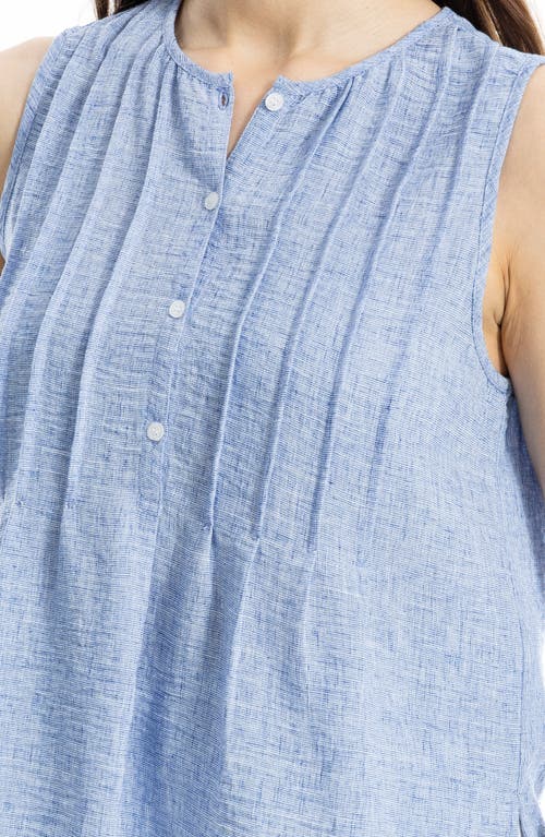Max Studio Crinkle Pintuck Top
