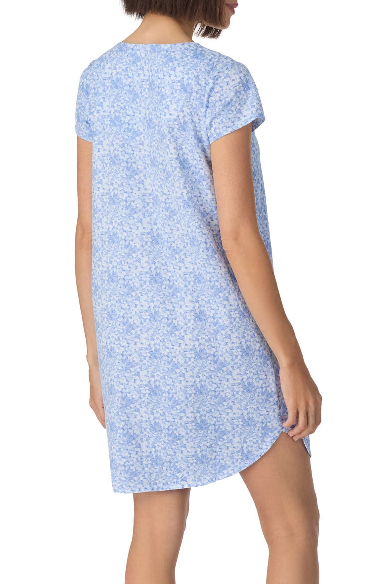 Cotton Jersey Short Nightgown, Alternate, color, BLUE PRINT