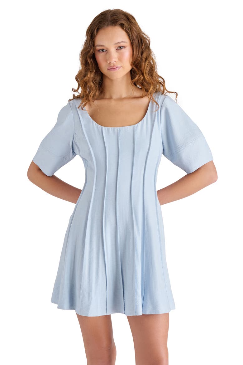 Arta Seamed Minidress, Alternate, color, LIGHT BLUE