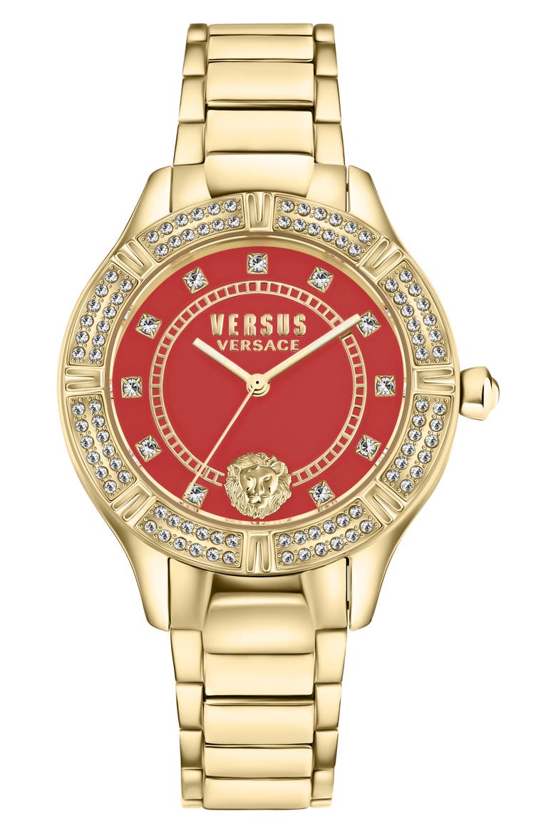Canton Road Crystal Bracelet Watch, 36mm, Main, color, IP YELLOW GOLD