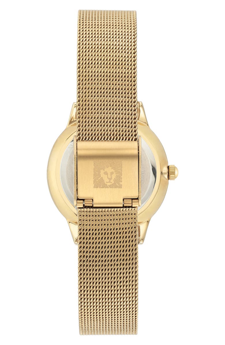 Anne Klein Solar Mesh Strap Watch, 32mm, Alternate, color,