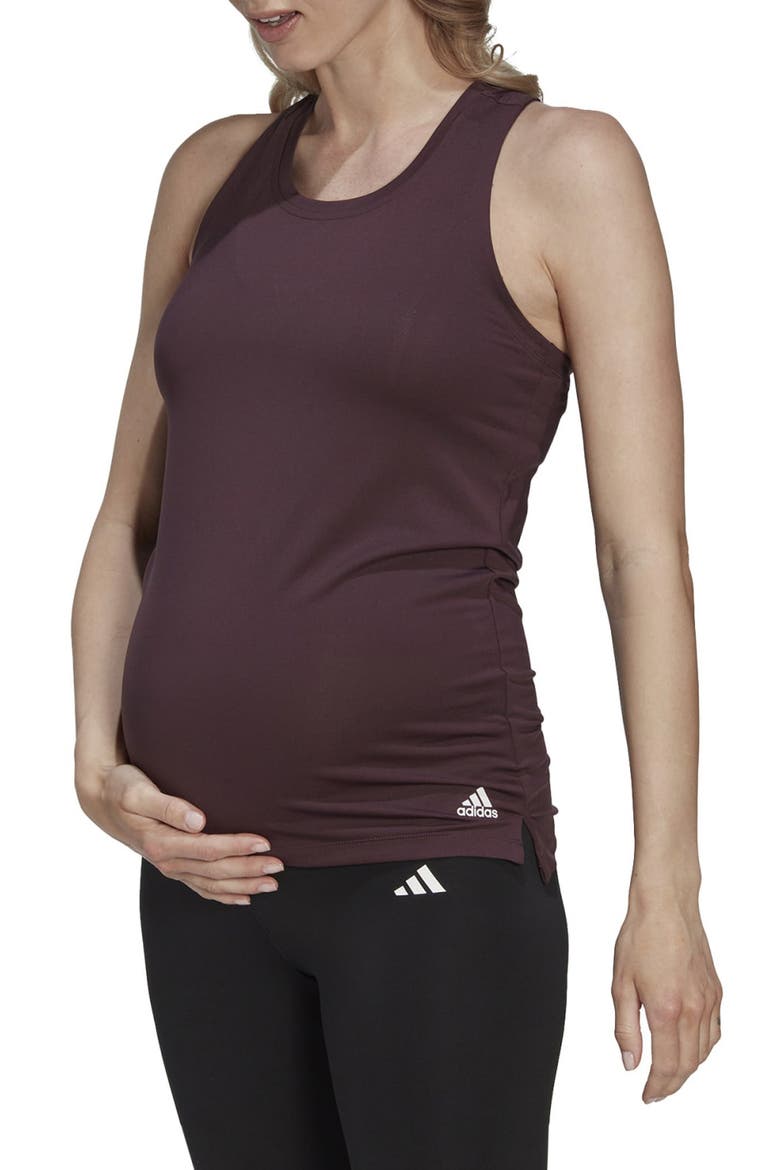 AEROREADY Designed 2 Move Tank Top, Alternate, color, SHADOW MAROON/ WHITE