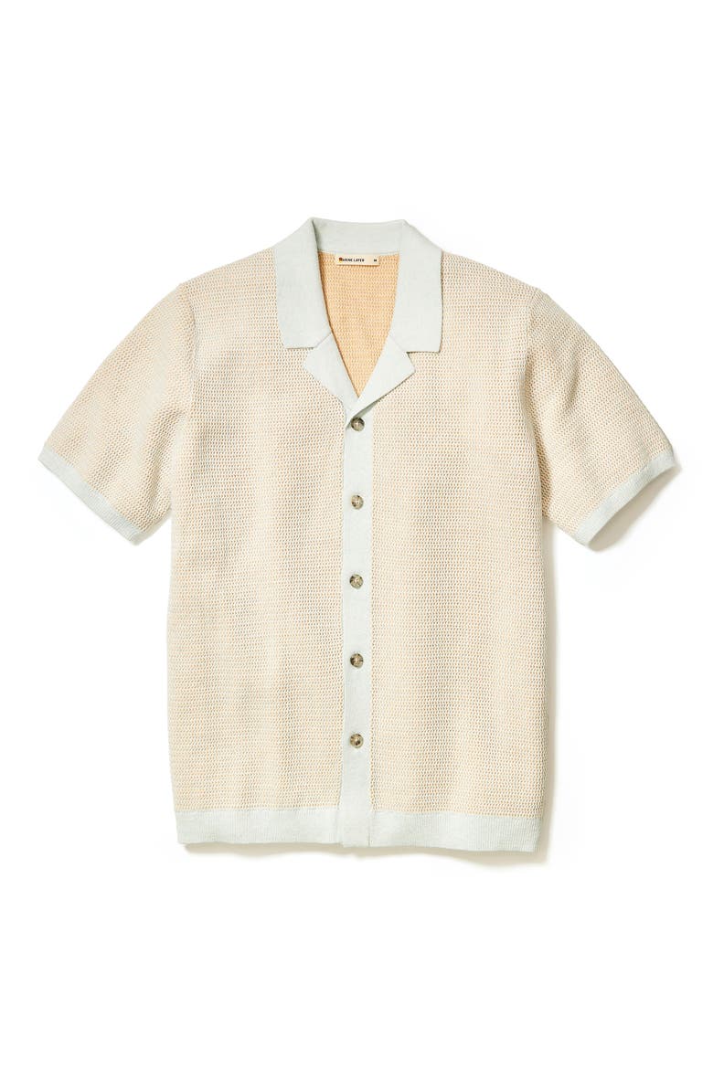 Asher Camp Shirt Sweater, Alternate, color, LIGHT AQUA