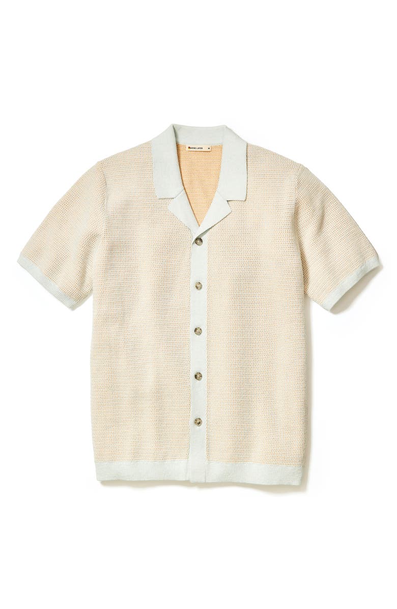 Marine Layer Asher Camp Shirt Sweater, Alternate, color, 