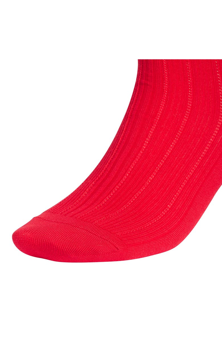 adidas Gender Inclusive Originals Ruffle Assorted 3-Pack Quarter Socks, Alternate, color, Scarlet/ White/ Black