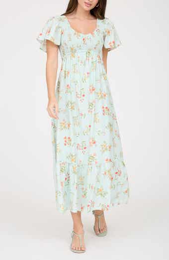 AUGUST SKY Flutter Sleeve Midi Sundress