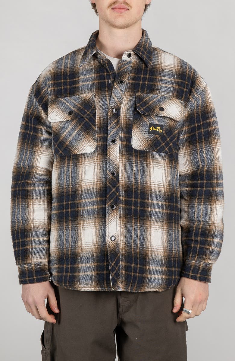STAN RAY Plaid Cotton Overshirt, Main, color,