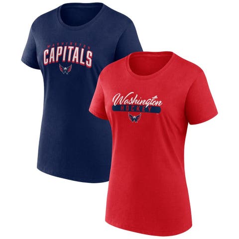Women's Fanatics Branded Red/Navy Washington Capitals Two-Pack Fan T-shirt Set