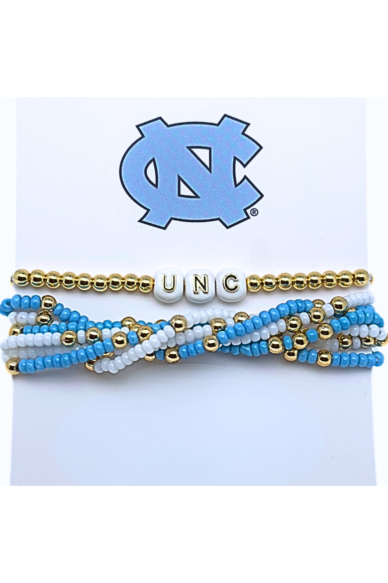 North Carolina Lucky 7 Bracelet Set, Main, color, Yellow Gold