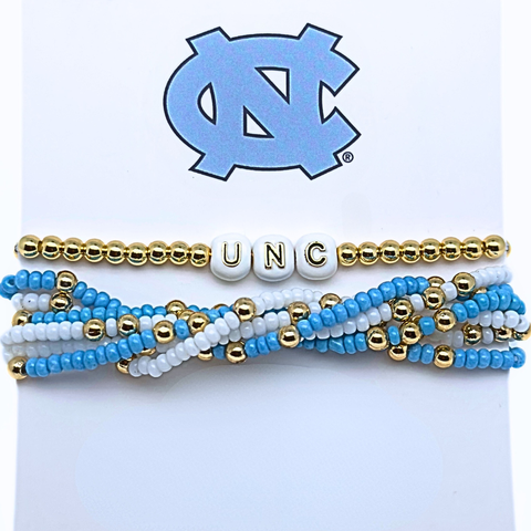 North Carolina Lucky 7 Bracelet Set