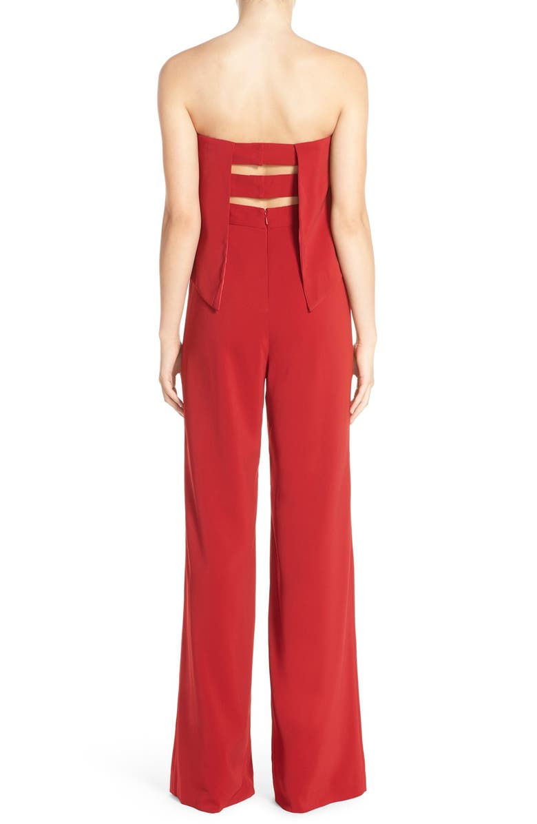 Jay by Jay Godfrey Jay Godfrey Strapless Popover Crepe Jumpsuit, Alternate, color, 