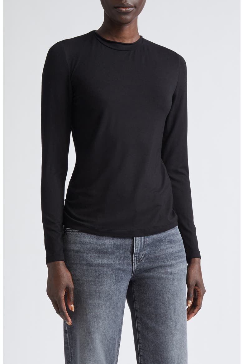 Long Sleeve T-Shirt, Main, color, BLACK