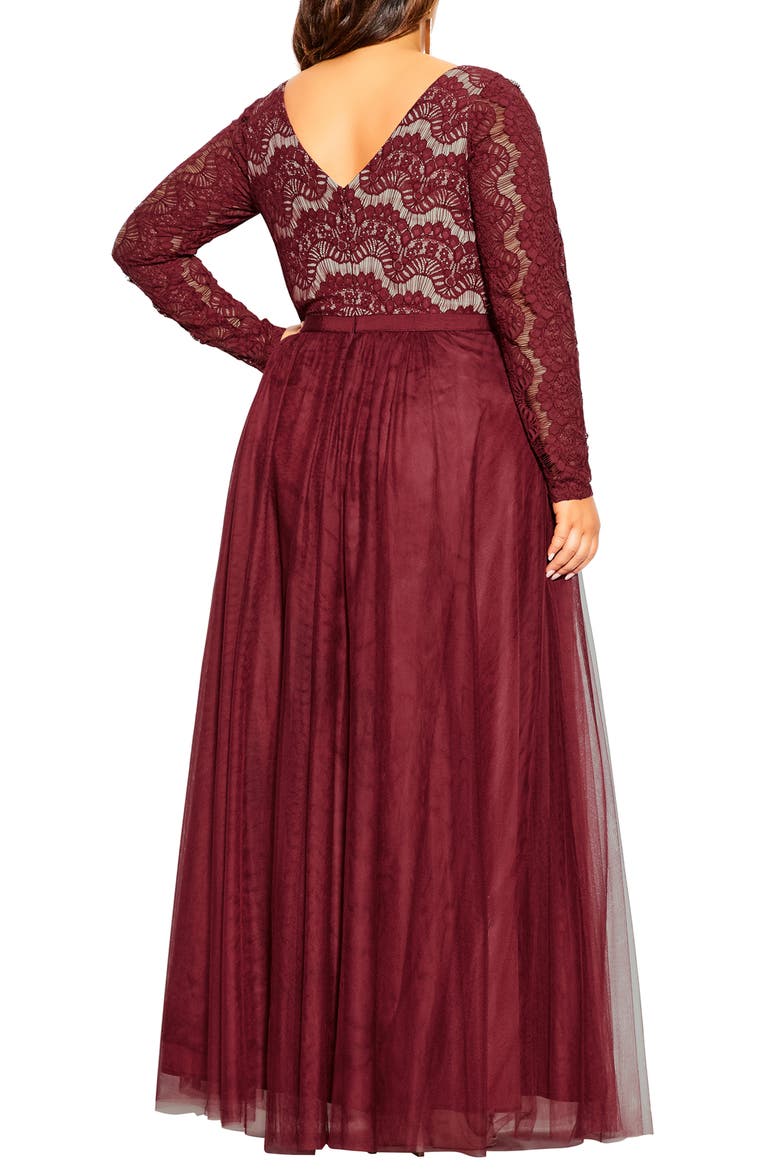Rare Beauty Maxi Dress, Alternate, color, MERLOT