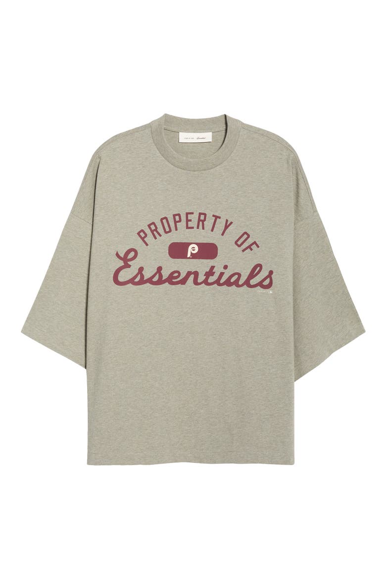 x MLB Philadelphia Philles Merch Cotton Graphic T-Shirt, Alternate, color, SEAL HEATHER