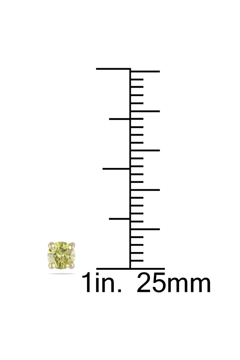 Yellow Diamond Stud Earrings 14K, Alternate, color, Diamond