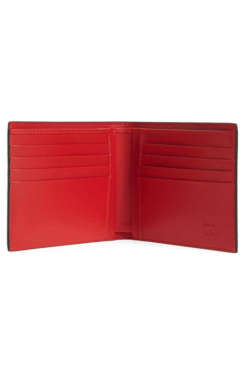 Christian Louboutin Coolcard Croc Embossed Leather Wallet, Alternate, color,