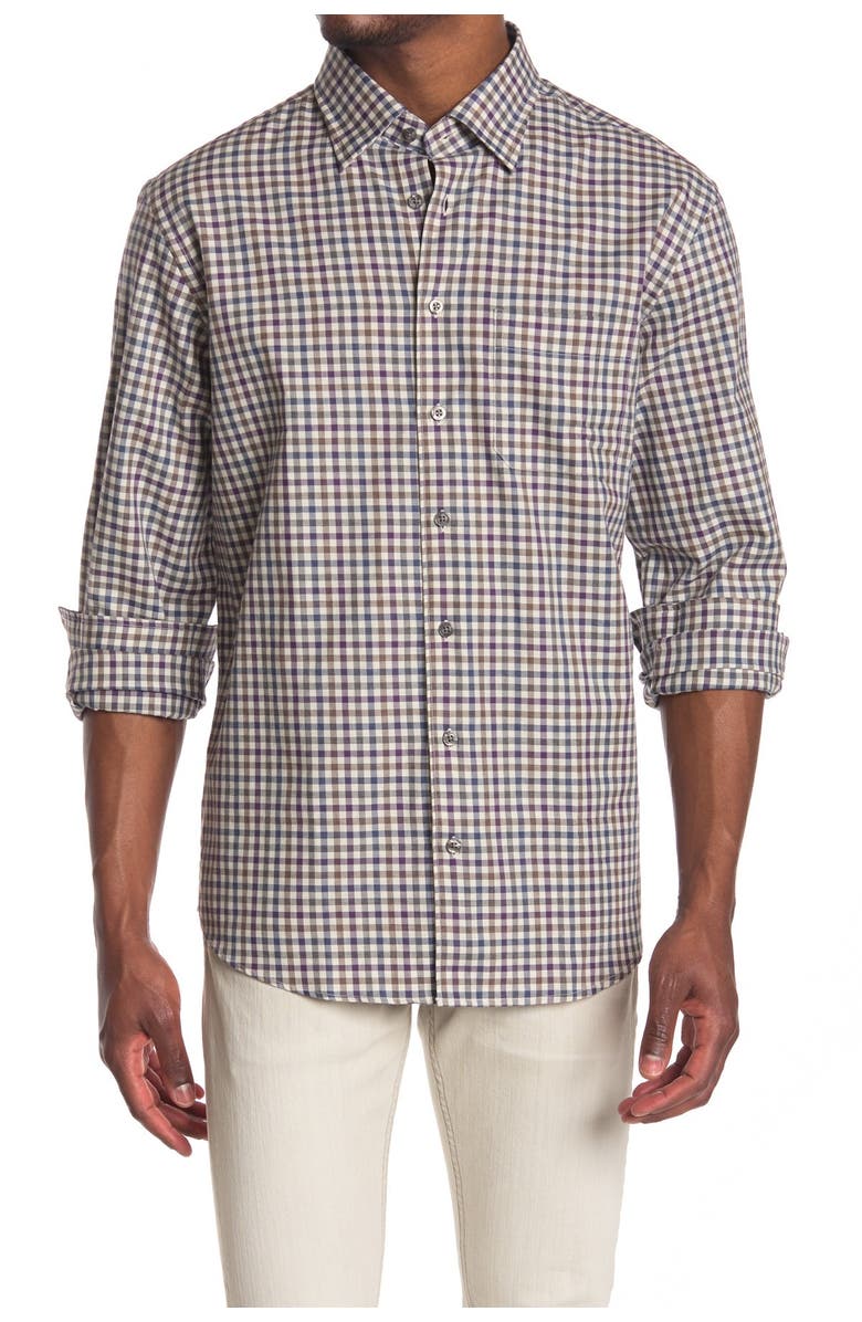 Scott Barber Check Printed Dress Shirt, Alternate, color, 