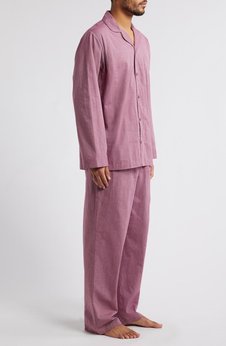 Nordstrom Men's Cotton Poplin Pajamas, Alternate, color, Burgundy Rhode