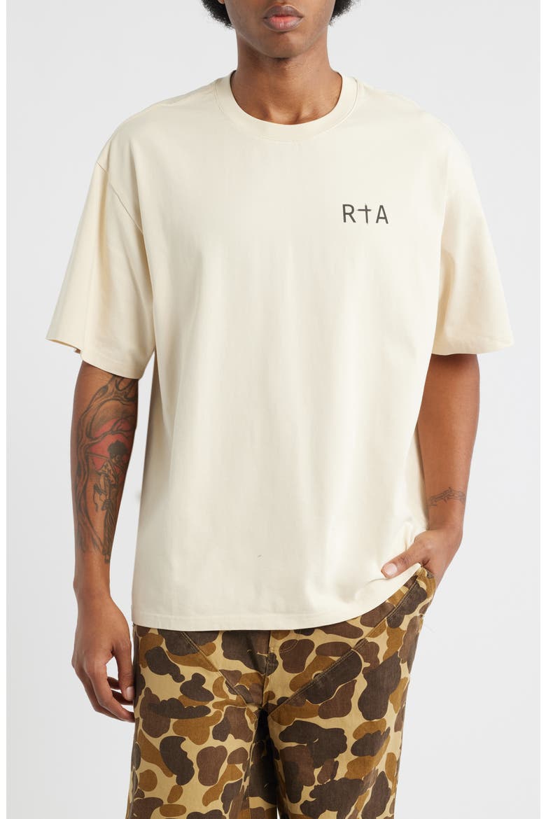 Colin Oversize Logo Graphic T-Shirt, Main, color, TAN