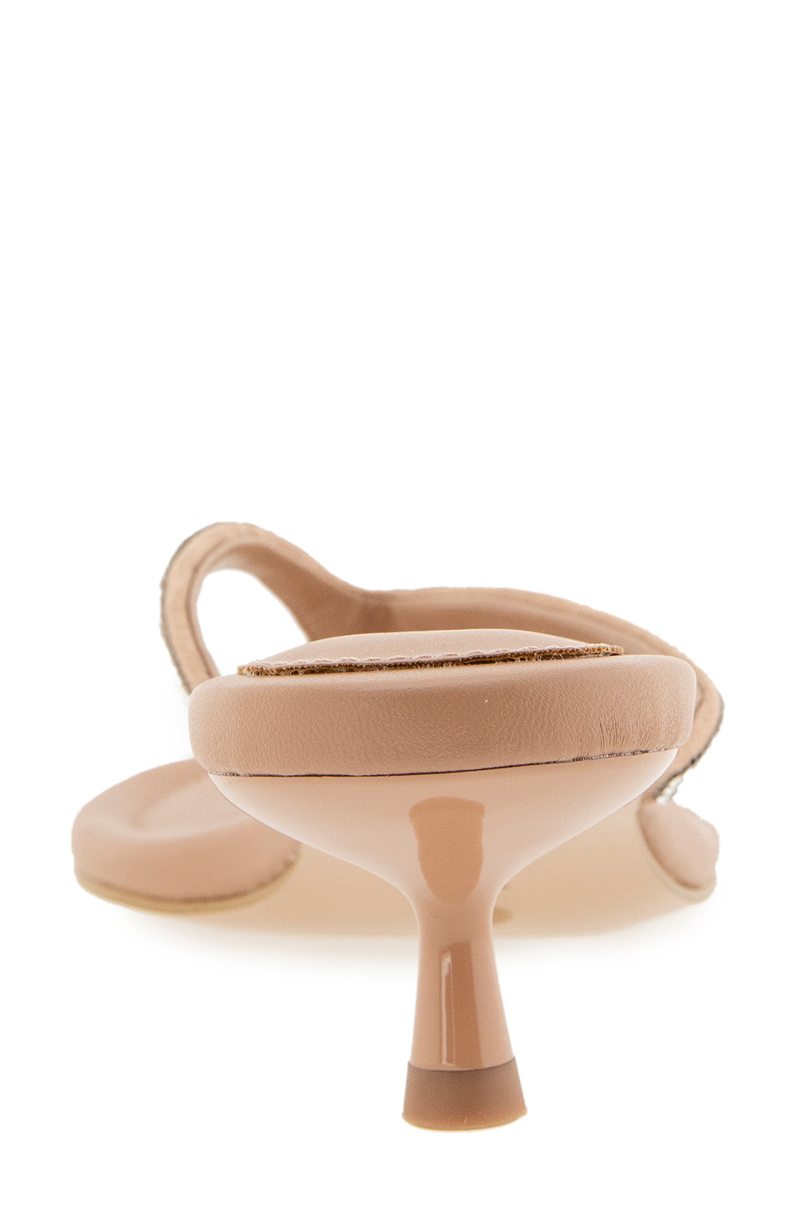 BCBGeneration Iefan Kitten Heel Thong Sandal, Alternate, color, Tan/ Rhinestone