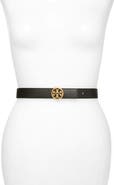 Tory Burch Logo Reversible Leather Belt