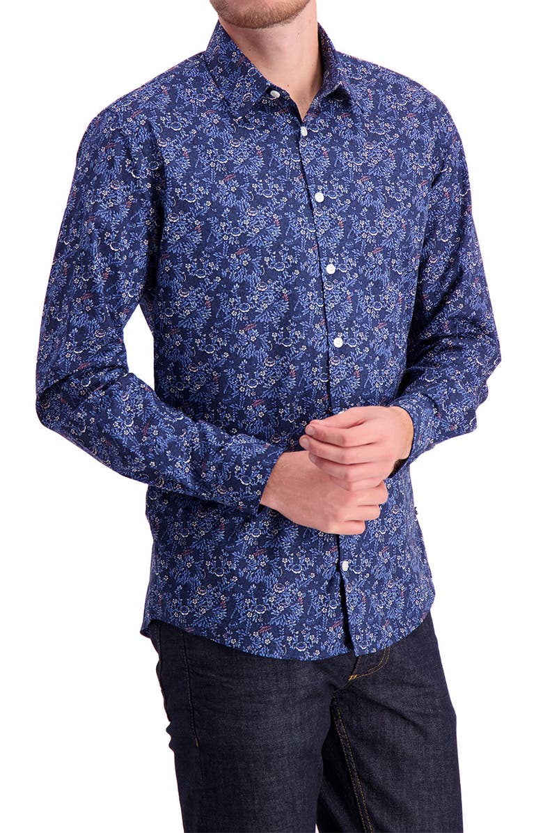 LINDBERGH Floral Regular Fit Shirt, Main, color, 