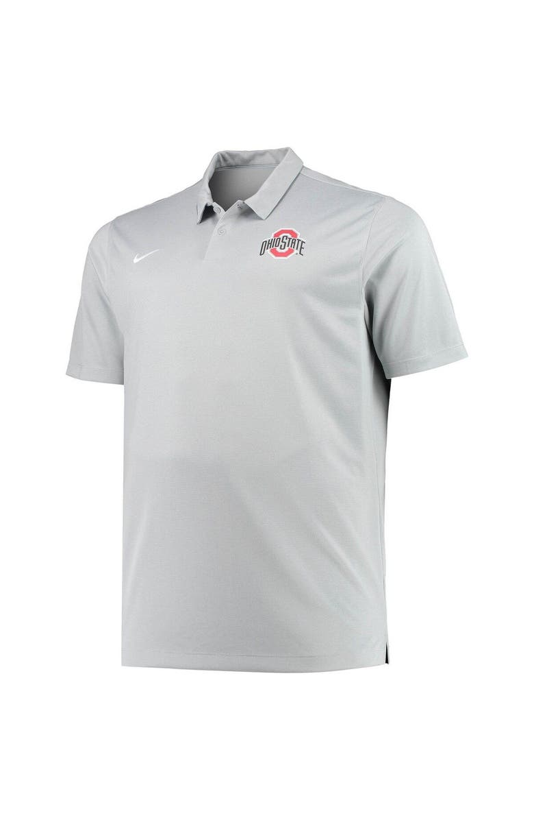 Nike Men's Nike Heathered Gray Ohio State Buckeyes Big & Tall Performance Polo, Alternate, color, 