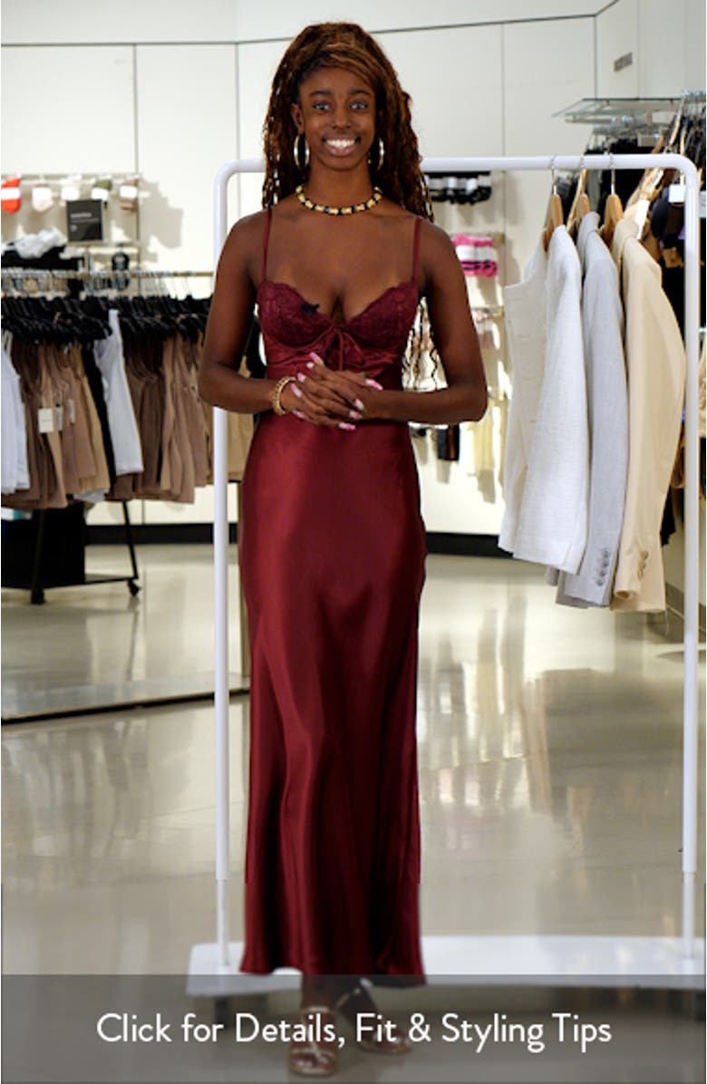 Fadyen Bias Cut Satin Maxi Dress, sales video thumbnail