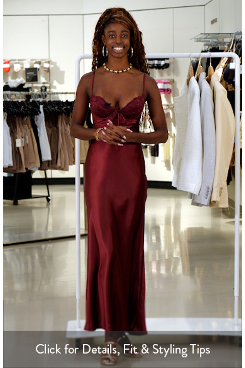 Fadyen Bias Cut Satin Maxi Dress video