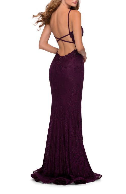 La Femme Strappy-back Long Jersey Dress