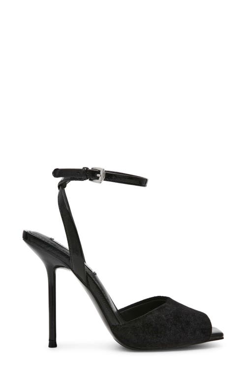 Steve Madden Lilac Ankle Strap Sandal In Black