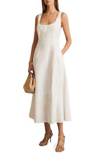 Reiss Elise Linen A-Line Dress