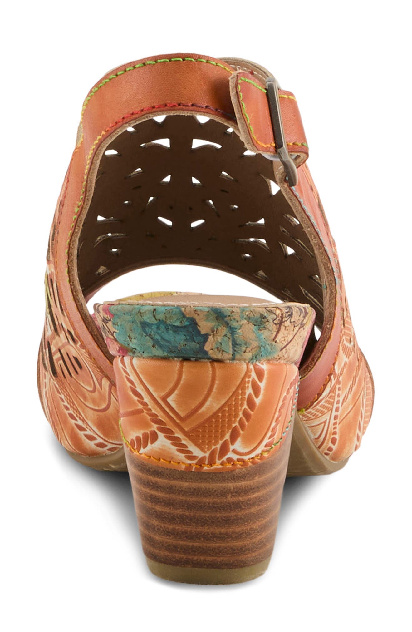Eclipsing Slingback Sandal, Alternate, color, ORANGE MULTI
