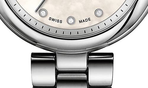 Tissot Desire Mother-of-pearl & Diamond Bracelet Watch, 28mm In White/silver