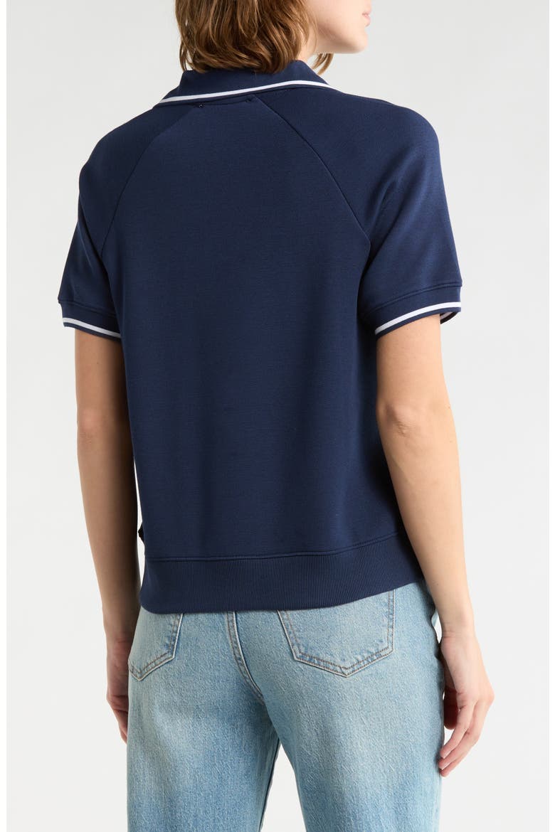 Contrast Stripe Polo, Alternate, color, NAVY/ BLACK