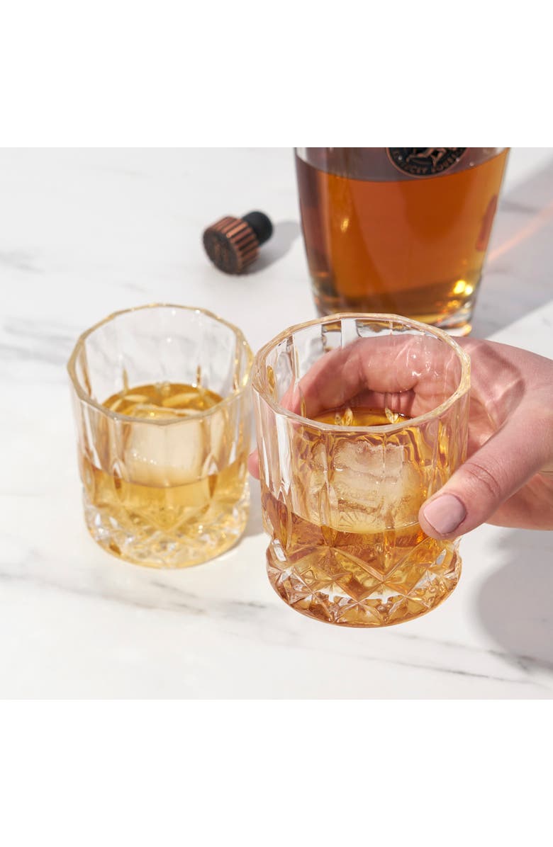 Viski Admiral Crystal Heavyweight Bourbon Glasses Set of 2, Alternate, color, Clear
