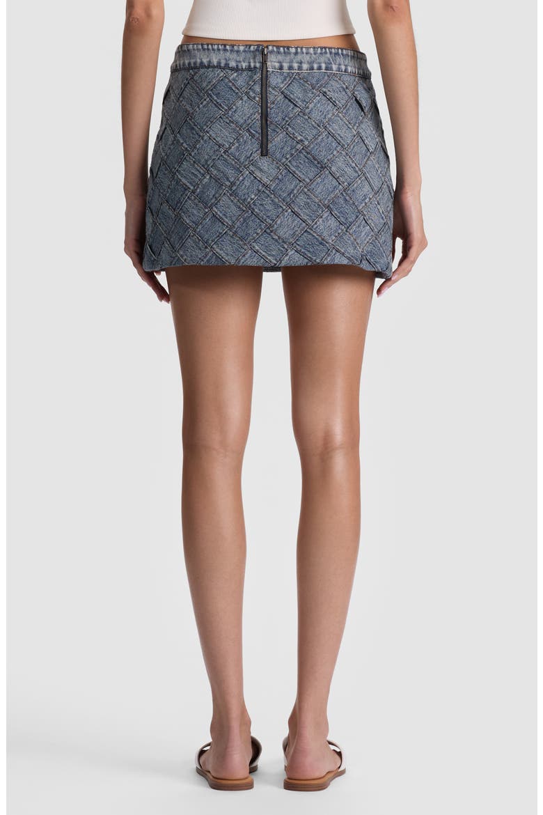 Rubi Woven Denim Miniskirt, Alternate, color, INDIGO